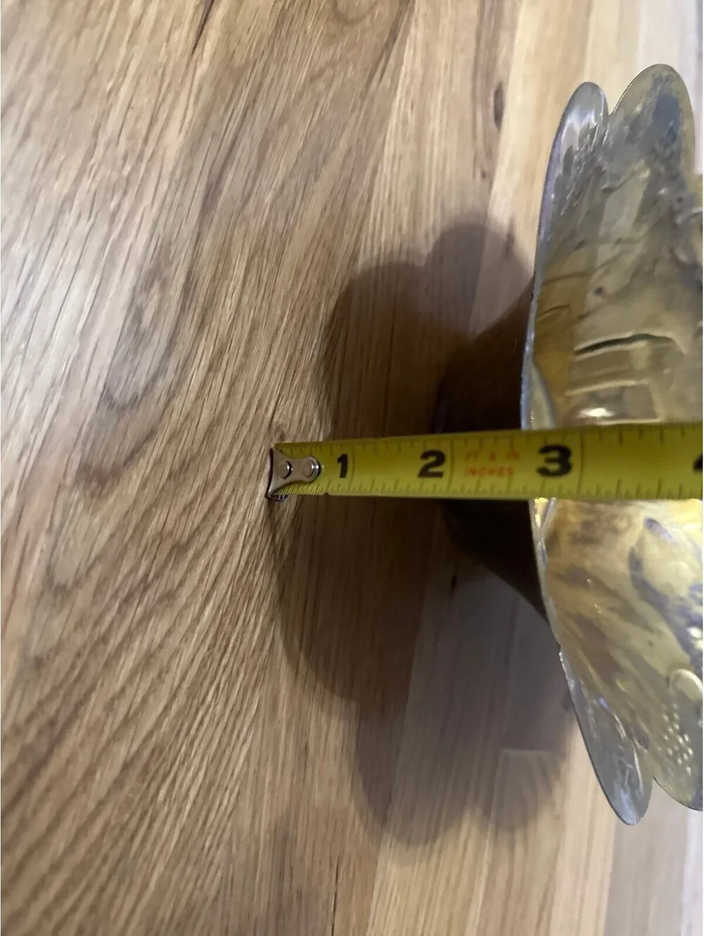 Vintage Brass Decorative Scalloped Edge Bowl